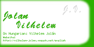 jolan vilhelem business card